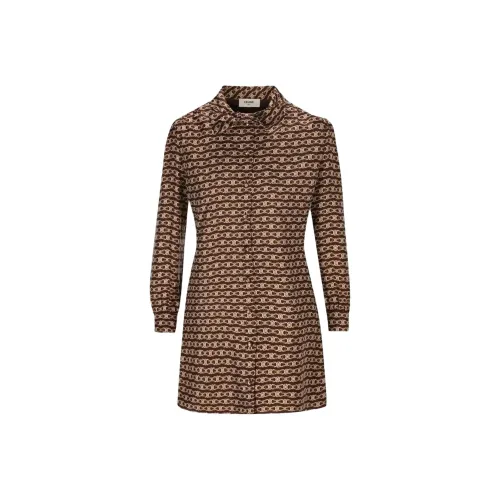 CELINE Monogrammed Button Up Coat