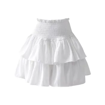 Concubine Zhu Casual Short Skirts Women's White