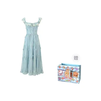 REMOULD Slip Dress Women's Aqua Colorful Blue