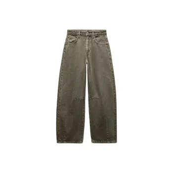 ZARA Trf Jeans Women's Dark Olive