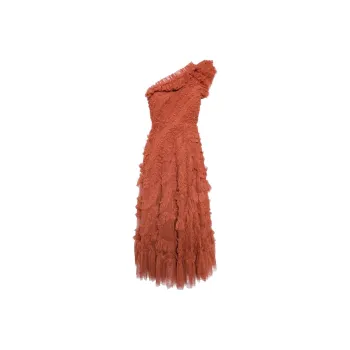 NEEDLE & THREAD Aaliyah One-Shoulder Ballerina Dress