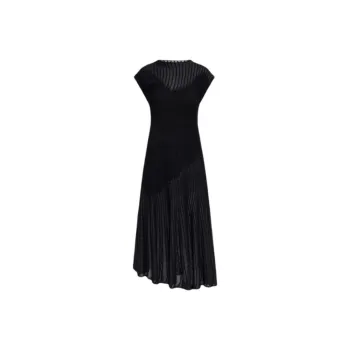 DVF Diane Von Furstenberg Pleated Short Sleeved Dress
