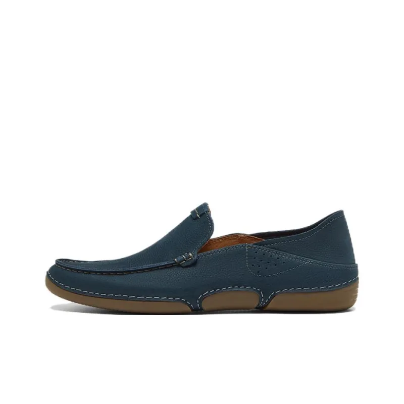 BATA Men's Casual Shoes Men Low Top Dark Blue, Yellow Brown-0