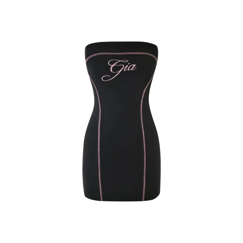 I.AM.GIA BLARE TUBE MINI DRESS Sleeveless Dress Women's Black-0