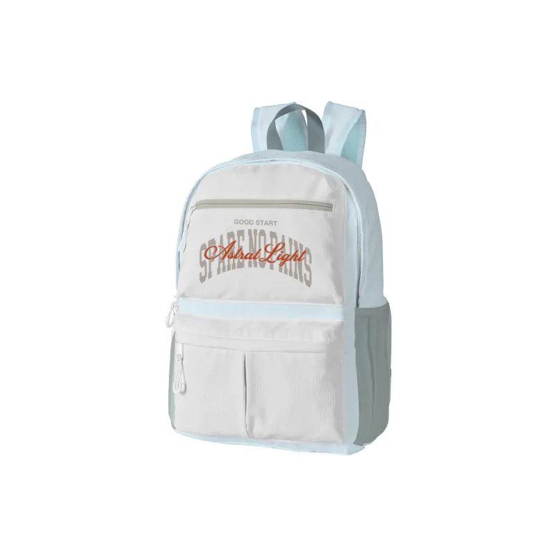 FINITE LOOP Polyester Backpack Regular Unisex Pearl White-1