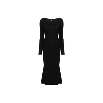 PINKO Scoop neck Ruched Midi Dress