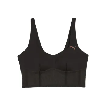 PUMA x PAMELA REIF Collaboration Top Corset Sports Underwear Women's Black