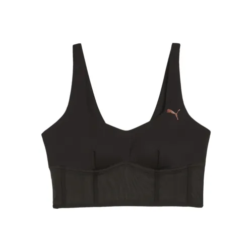 PUMA x PAMELA REIF Collaboration Top Corset Sports Underwear Women's Black
