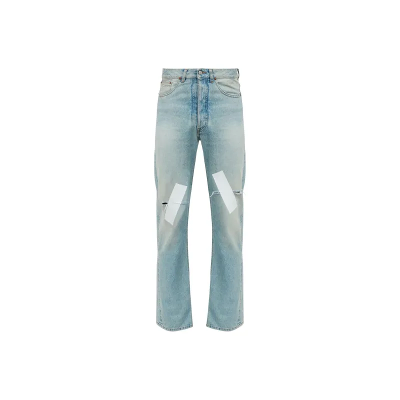 MM6 Maison Margiela Distressed Taped Jeans-0