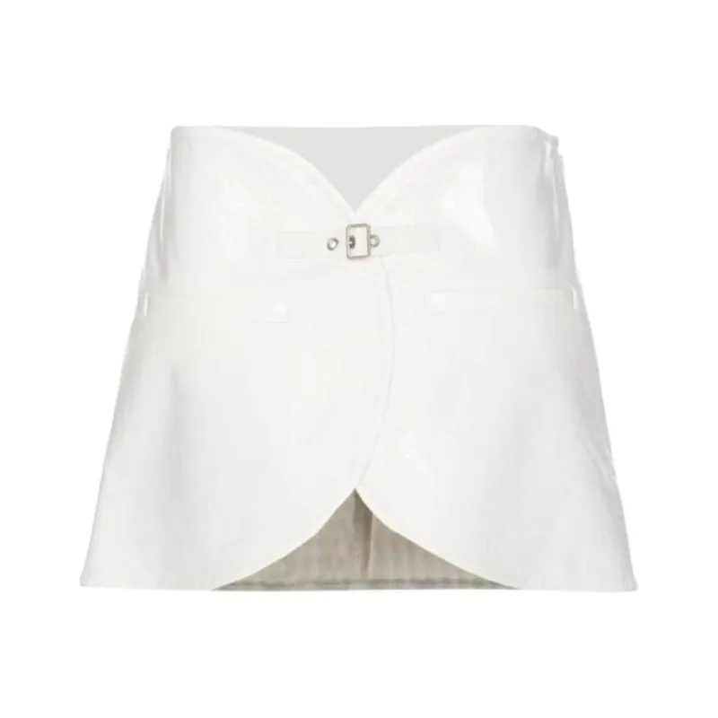 COURREGES Ellipse Vinyl Mini Skirt-0