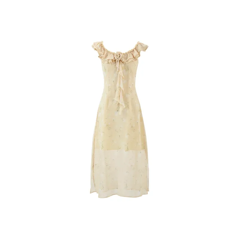 ACAINES Slip Dress Women's Light Yellow-0