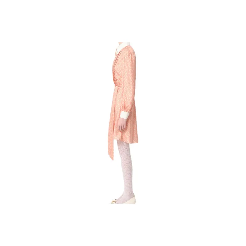 Valentino Long Sleeved Dress Women's Pink-4