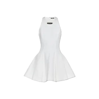 BALMAIN Sleeveless Pleated Mini Dress
