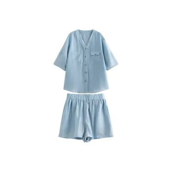 Initial Language Casual Suit Women's Sky Blue