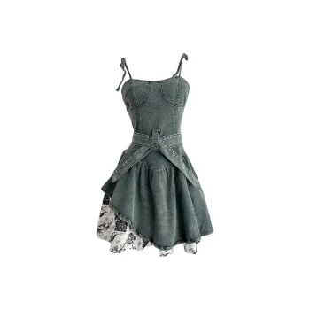 PAIN OR PLEASURE Slip Dresses Women's Blue