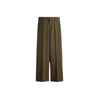 H&M Suit Trouser Women's Dark Khaki Green