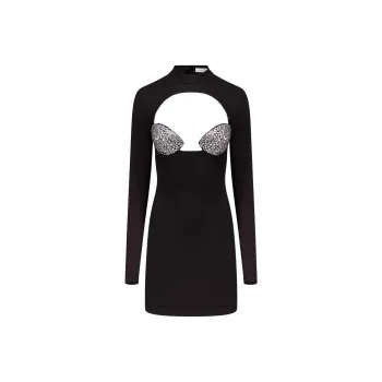 AREA Crystal embellished Dress