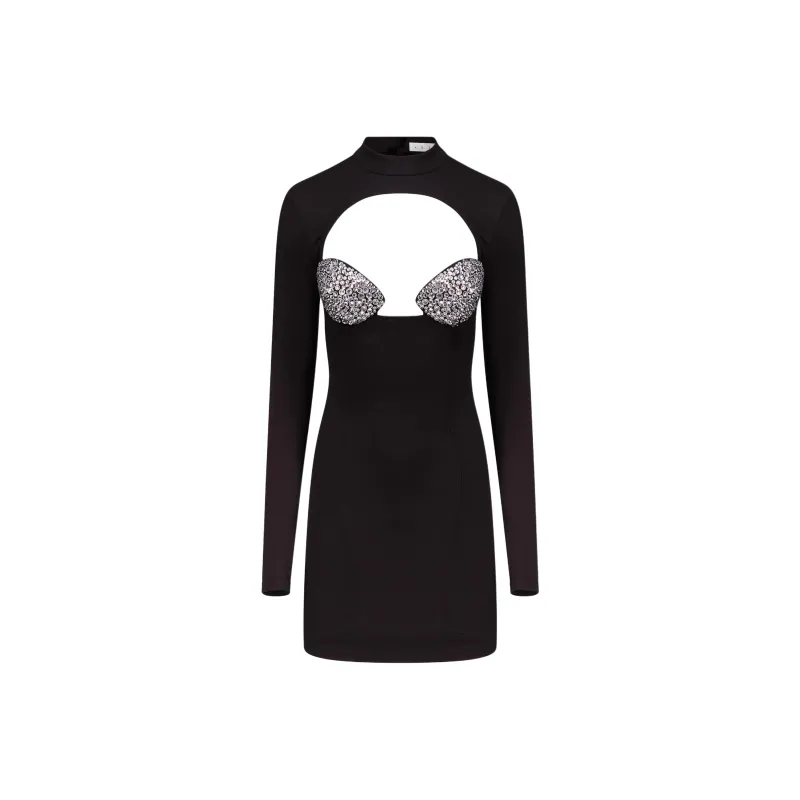 AREA Crystal embellished Dress-0