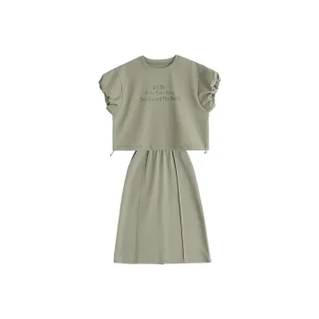 【dme】 Skirt Set Women's Warm Taupe Gray