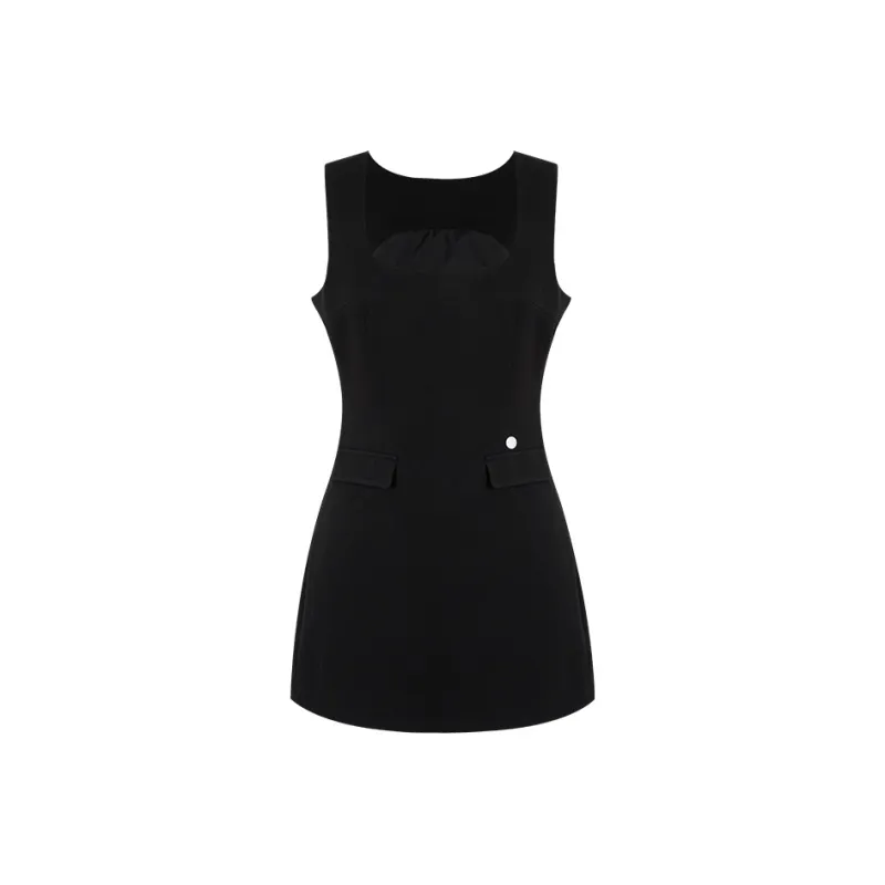 HUALINGTAITAI Sleeveless Dress Women's Black-0