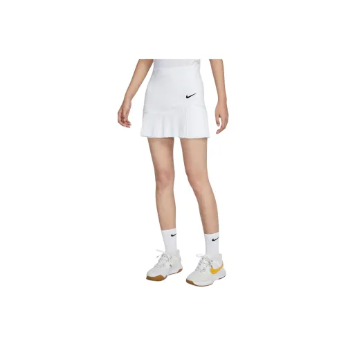 Nike SS24 DRI FIT Casual Short Skirts Women's White/White/Black