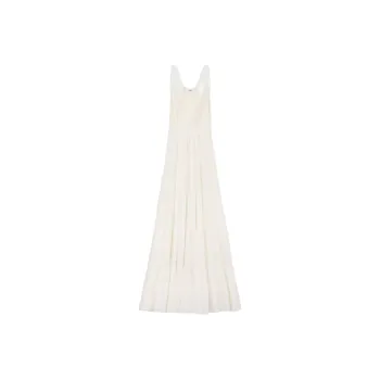 CELINE Slip Dress Women's Ivory White