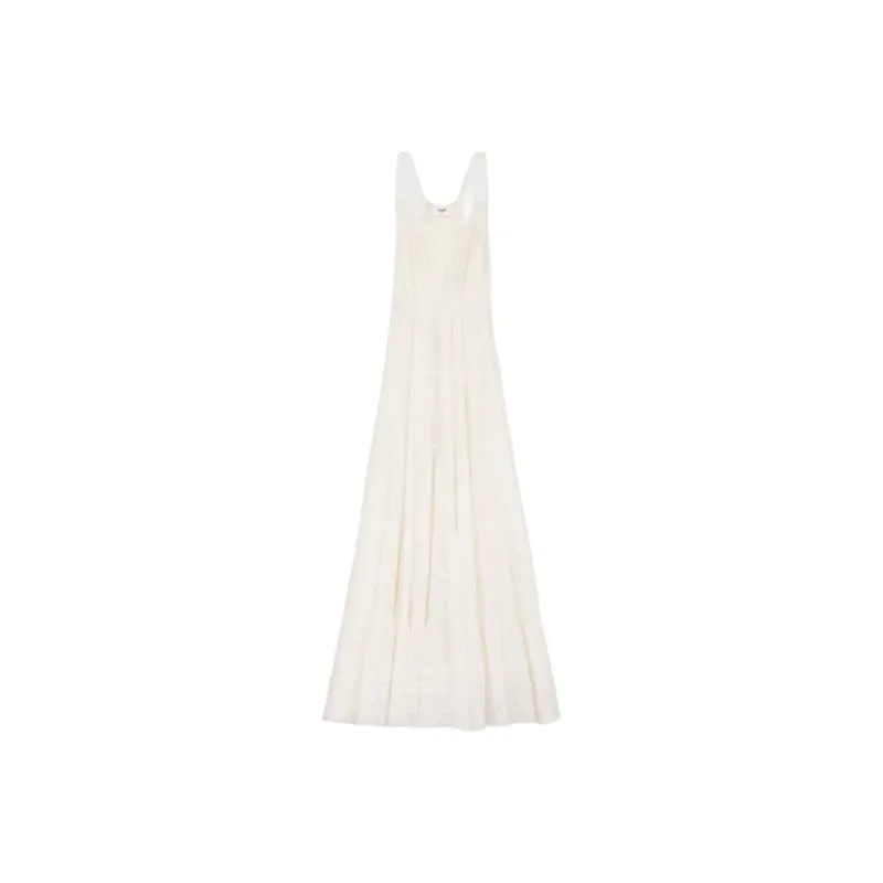CELINE Slip Dress Women's Ivory White-0
