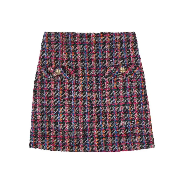 Sandro Button-embellished Tweed Miniskirt-0