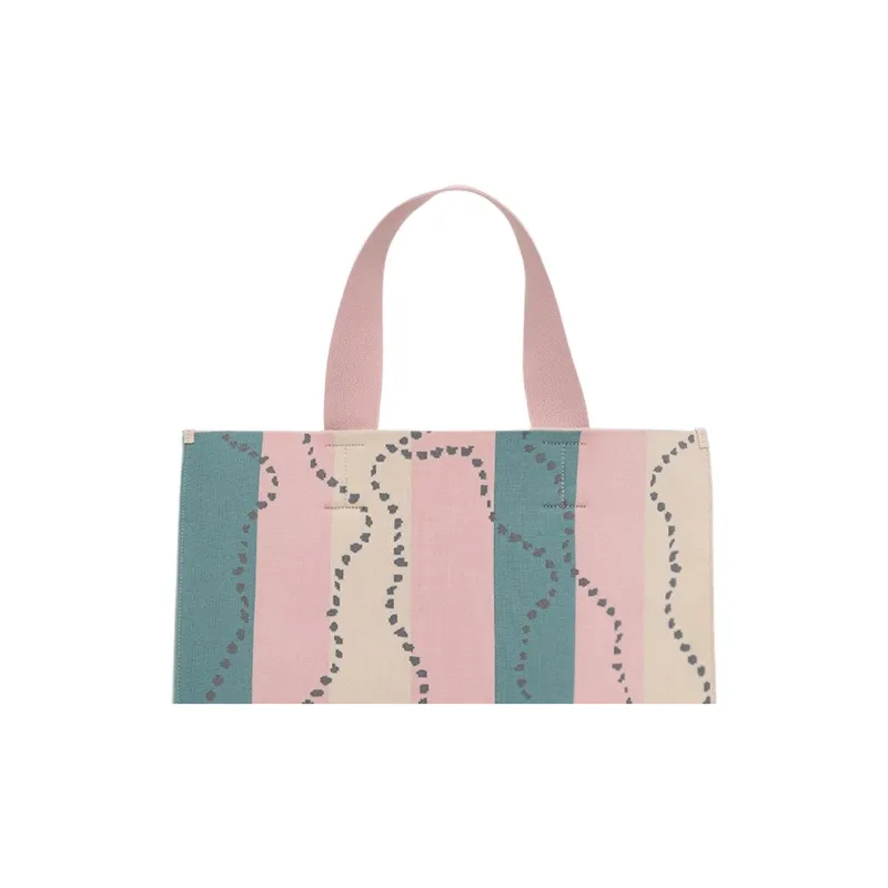 Zimmermann Recycled PET Tote Bag, Shopping Bag, Handbag Tubas Women's Pink & Beige & Multicolor-3