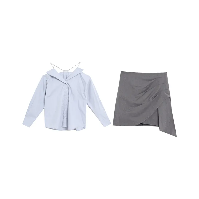 WOWI Two Piece Skirt Sets Women's-0