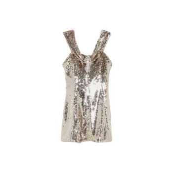 Self portrait Sequin Embellished Off Shoulder Mini Dress