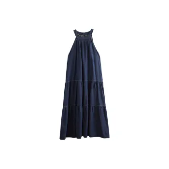 ETSE Sleeveless Dress Women's Dark Blue