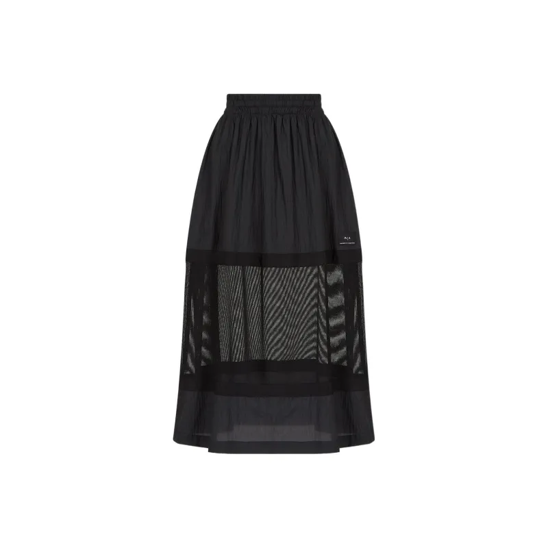 ARMANI EXCHANGEAE SS22 Casual Long Skirt Women's Black-0