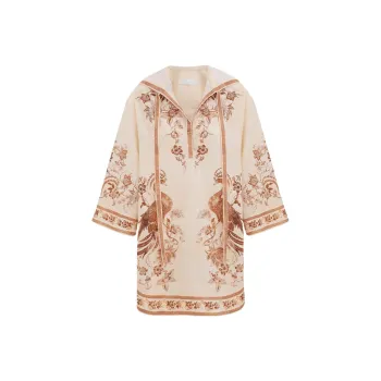Zimmermann Embroidered Hooded Dress