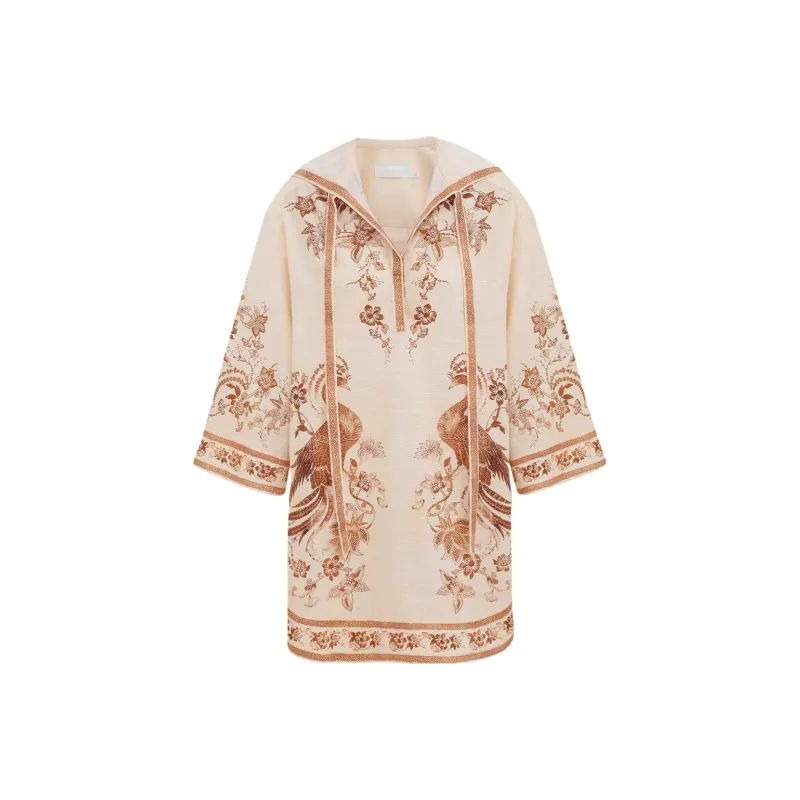 Zimmermann Embroidered Hooded Dress-0