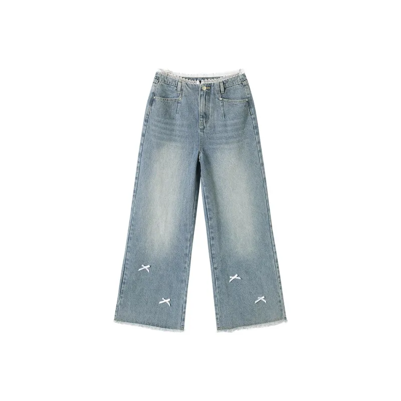SEENFAAN Jeans Women's Washed Blue-0