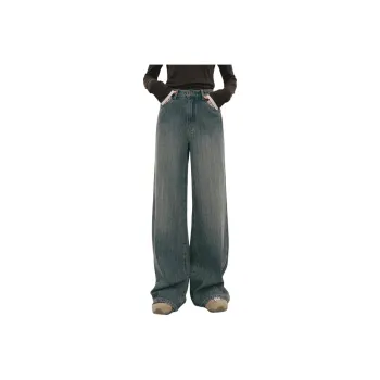 Orange Desire Jeans Women's Distressed Medium Blue