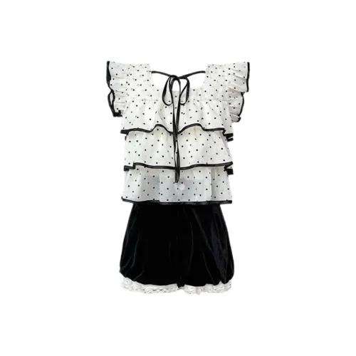 ABBY GODDESS Casual Suit Women's White Black