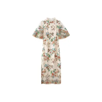 JINYE ORIENTAL Cheongsam Women's Light Orange
