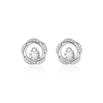 Daisy Dream S 999 Fine Silver Stud Earrings Women's
