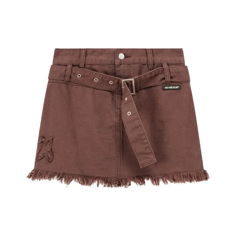 NO ONE ELSE Denim Short Skirts Women's-3