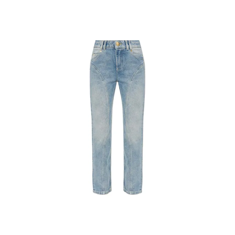 BALMAIN Classic Straight Leg Denim Jeans-0