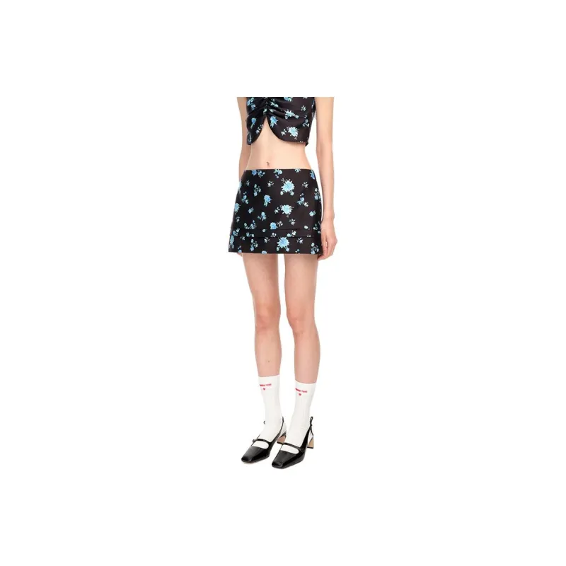 SHUSHUTONG Casual Short Skirts Women's Dark Blue-0
