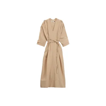 ZARA Long Sleeved Dress Women's Beige