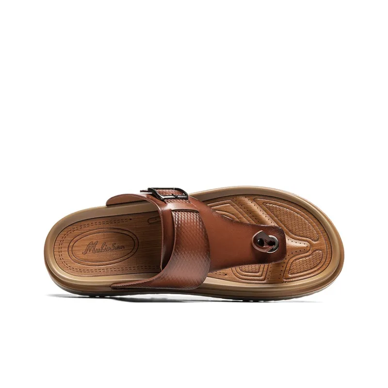 Mulinsen Stitching Abrasion Resistant Flip Flops Men's-1