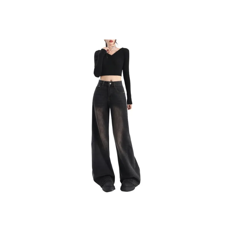 ZAVK Jeans Women's Black Gray Color-0