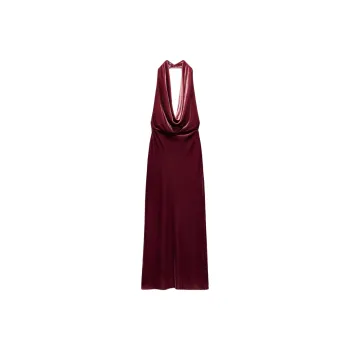 ZARA Sleeveless Dress Women's Raspberry