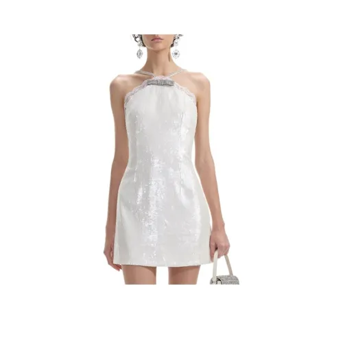 Self portrait Slip Dress Women's Ivory White