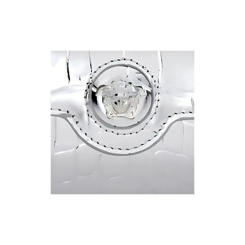 FANSIZHE La Medusa Calfskin Wallet Women's Silver-3