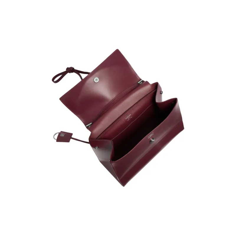Balenciaga Calfskin One Shoulder Handbag Medium Size Women's Dark Burgundy-4